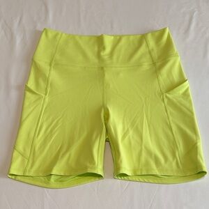 Fabletics Neon Yellow Bike Shorts